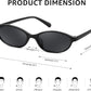 商品图片 5 | B0DMN6519L | FEISEDY Retro Oval Cat Eye Sunglasses for Women 90s Narrow Lightweight Shades Y2k Trendy Sunnies B0257