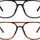 商品图片 26 | B0CY2LFJP7 | FEISEDY Blue Light Blocking Glasses Women Men Square Computer Lightweight Pilot Glasses Anti Eyestrain & UV Glare B0141