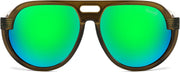 ÉÌƷͼƬ 2 | B0CT8R8S1H | FEISEDY Steampunk with Side Shields Aviator Sunglasses for Men Women 80s Retro Flat Top Oversized Polarized Shades B0096
