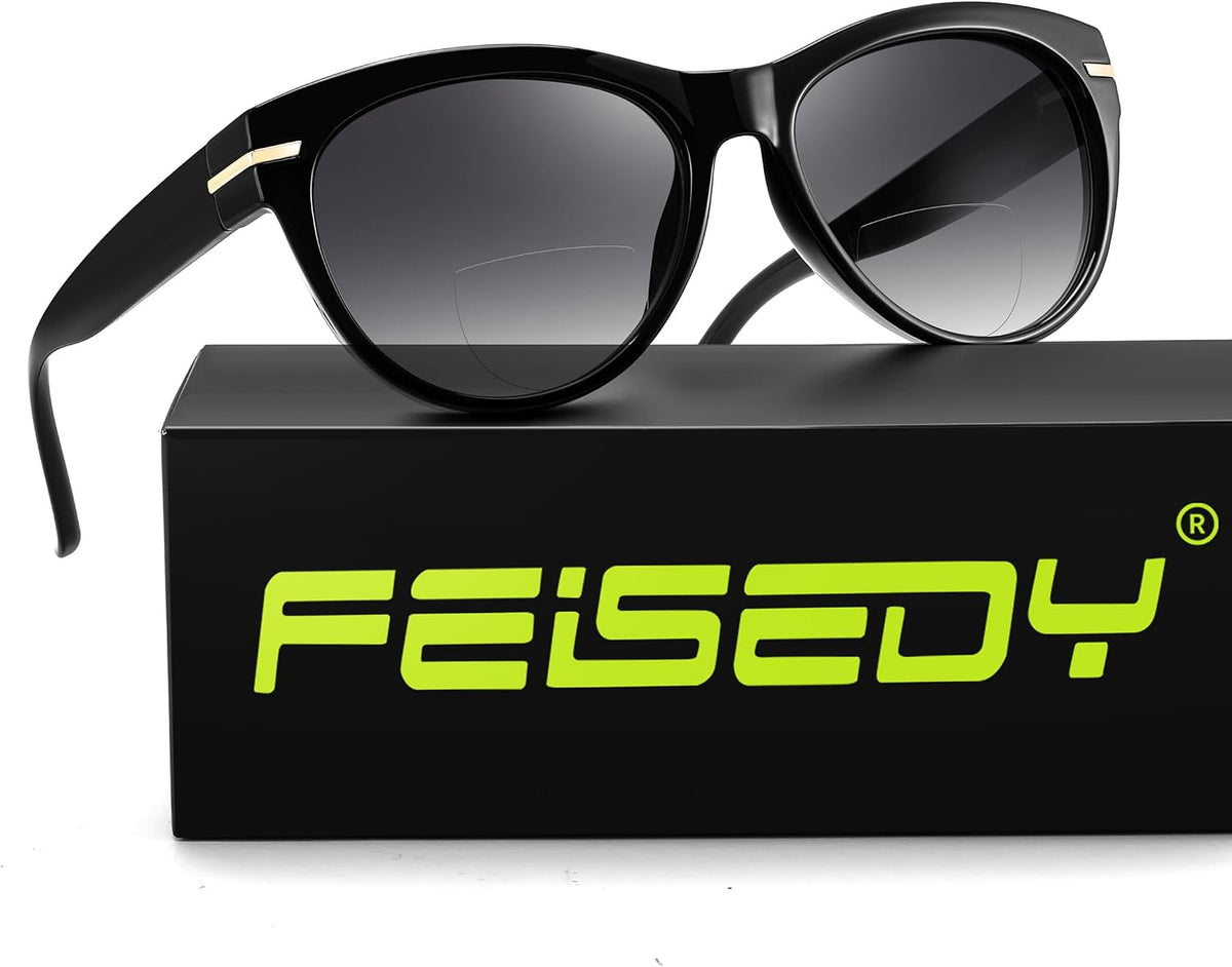 ÉÌƷͼƬ 30 | B0HDS914Y5 | FEISEDY Bifocal Sunglasses Reader Women Stylish Cat Eye Sun Readers B0392