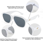 ÉÌƷͼƬ 5 | B09JP27SPD | FEISEDY Women Men Stylish Square 70s Sunglasses Fashion Unisex Shades UV400 Protection B2804