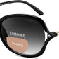 Black Frame-gradient Gray Lens / 1.5 x | B0F8N9F3SM | FEISEDY Fashion Bifocal Reader Sunglasses, Butterfly Reading Glasses B0286