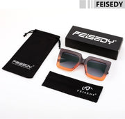 ÉÌƷͼƬ 27 | B0BZRNQQL1 | FEISEDY Oversized Square Sunglasses for Women Fashion Shades Luxury Big Sun Glasses UV400 Protection B2380