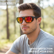 ÉÌƷͼƬ 8 | B0FV3CK7PF | FEISEDY Polarized Sunglasses Men Women Side Shield Goggles Retro Pilot Square Steampunk Fishing Sun Glasses B0348