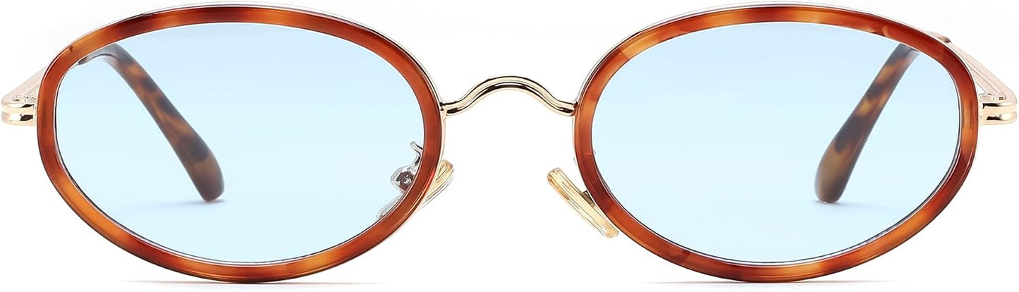 商品图片 11 | B0H2XM1HNJ | FEISEDY 90s Retro Oval Cat Eye Sunglasses UV400 Small Face B0450