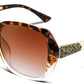 Leopard / 56 Millimeters | B0GK5HTNBX | FEISEDY Polarized Women Square Sunglasses Sparkling Composite Shiny Frame B2289