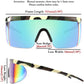 商品图片 47 | B096SD9GGG | FEISEDY Oversized Mirror Shield Sport 80s Sunglasses Ski Goggles Flat Top One Piece Futuristic Visor Women Men B2522