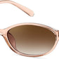 Champagne/Gradient Tea / 54 Millimeters | B0F47XSPY5 | FEISEDY Retro Oval Cat Eye Sunglasses for Women 90s Narrow Lightweight Shades Y2k Trendy Sunnies B0257
