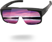 06 Black Frame/Purple Mirrored Lens / Large | B0FY37KK24 | FEISEDY Polarized Fit Over Glasses Sunglasses for Men Women, Sports Wrap Around for Driving Cycling Fishing B0315