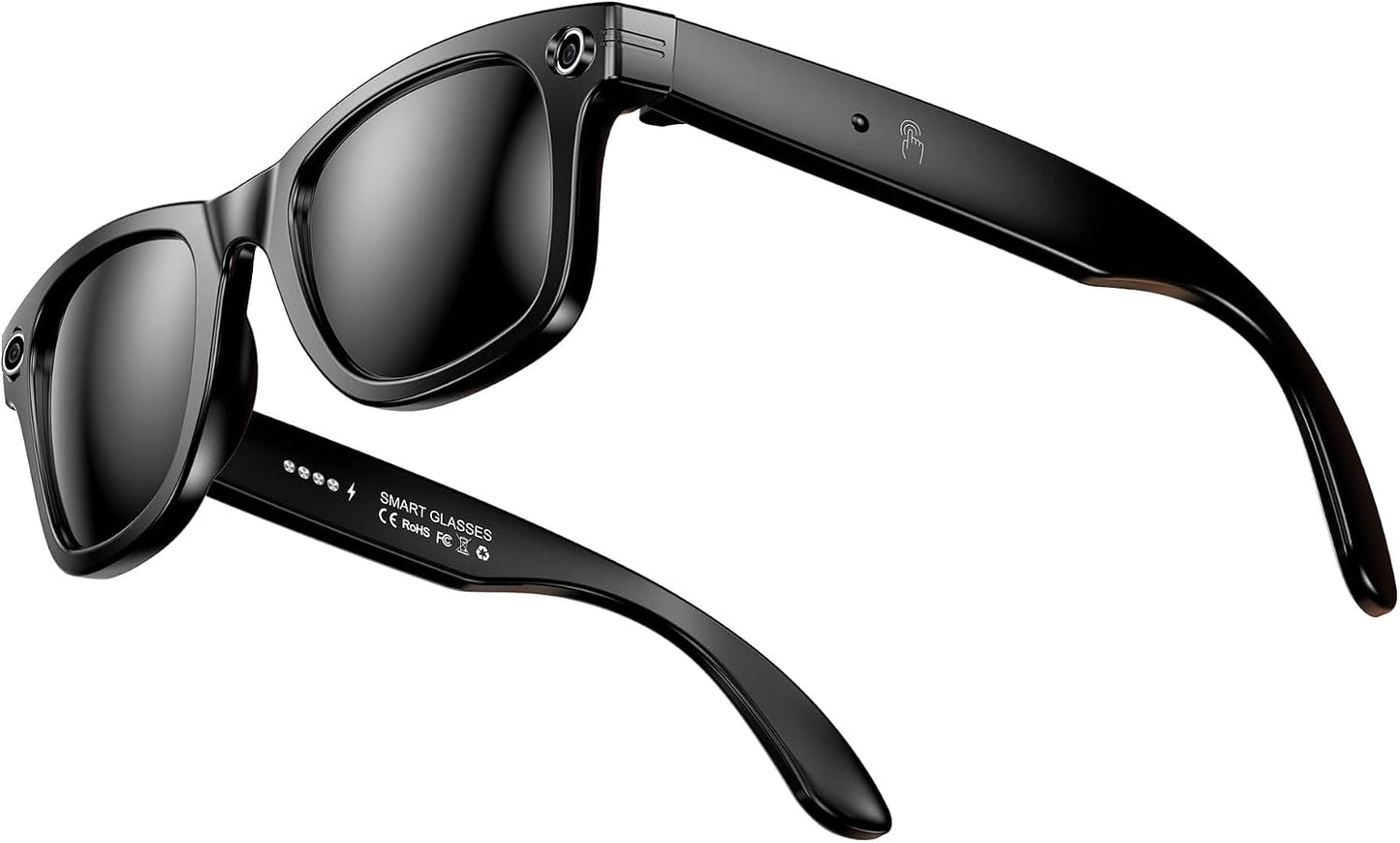 Grey Lens / 45 Millimeters | B0G29CH5X1 | FEISEDY Smart Glasses, Bluetooth Audio Speaker, AI Translation, Voice Control,Unisex B0340