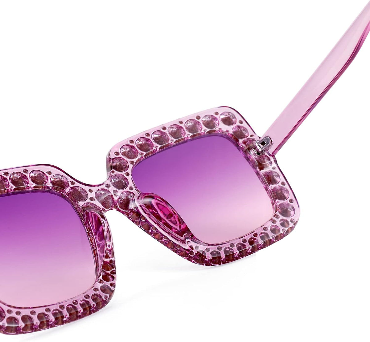 ÉÌƷͼƬ 45 | B077GMJCV8 | FEISEDY Women Sparkling Crystal Sunglasses Oversized Square Thick Frame B2283
