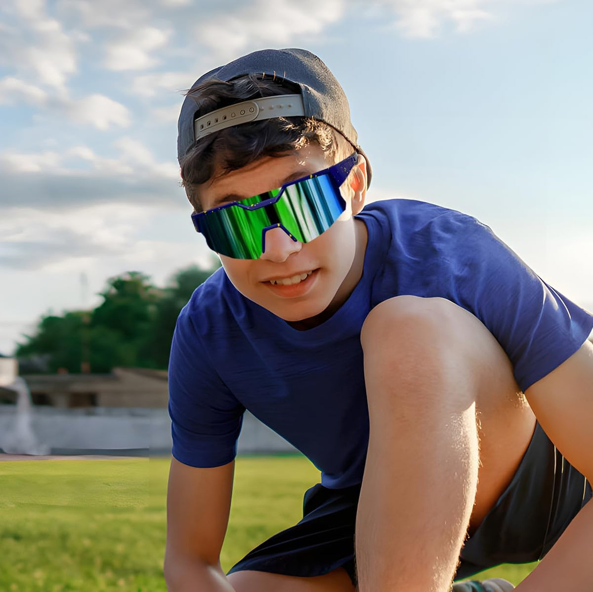 ÉÌƷͼƬ 61 | B0CCJ9N8C5 | FEISEDY Kids Sports Sunglasses UV400 for Youth, Ages 8-16 B0048