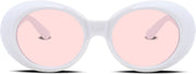 ÉÌƷͼƬ 56 | B074H8KFSZ | FEISEDY Sunglasses White Oval Clout Goggles for Women Men Retro Round Trendy Rimmed Clueless Costume Frame B2253