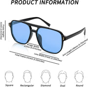 ÉÌƷͼƬ 102 | B0B3XKHTR1 | FEISEDY Retro Square Aviator Sunglasses Women Men 70s Vintage Trendy Plastic Frame Sun Glasses B2835