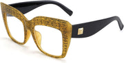 Yellow-black / 51 Millimeters | B08F9C7WBJ | FEISEDY Square Oversized Glasses Frame Eyewear Women B2475