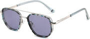 Sliver Blue/Blue / 56 Millimeters | B0FQ4WW7GG | FEISEDY Polarized Aviator Sunglasses for Women Men Square TAC Lens B0329