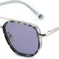 Sliver Blue/Blue / 56 Millimeters | B0FQ4WW7GG | FEISEDY Polarized Aviator Sunglasses for Women Men Square TAC Lens B0329