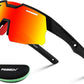004 Black Frame Red Mirrored Lens / Large | B0D78MN4S1 | FEISEDY Kids Teens Baseball Polarized Sunglasses Sports Cycling Glasses for Youth Boys Girls Age 8-16 B0157