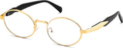 Glod / 56 Millimeters | B0FN7QDKSP | FEISEDY Retro Oval Blue Light Glasses for Women Men, Vintage Trendy Classic Eyeglasses B0325