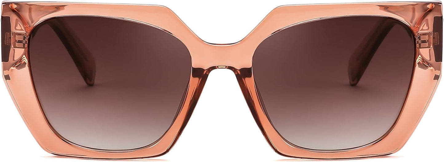 商品图片 48 | B0CNCTSQ2Z | FEISEDY Trendy Polarized Sunglasses, Oversized Irregular TR Frame for Women Men, Retro Shades UV400 B0016