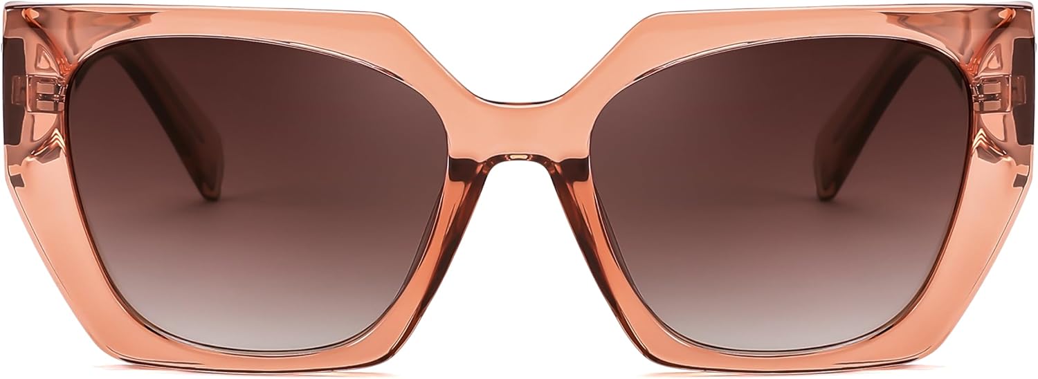 商品图片 48 | B0CNCTSQ2Z | FEISEDY Trendy Polarized Sunglasses, Oversized Irregular TR Frame for Women Men, Retro Shades UV400 B0016