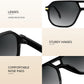 商品图片 25 | B0GTPJLQQN | FEISEDY Women Men Aviator Sunglasses UV400 Protection, Retro Trendy Square Frame for Driving Fishing Outdoor Daily B0425