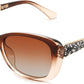 B-polarized Tea / 58 Millimeters | B0D2RBJ41P | FEISEDY Polarized Women Sunglasses Retro Shades Photochromic Lens Sparkling Crystal Sunglasses UV400 Protection B0144