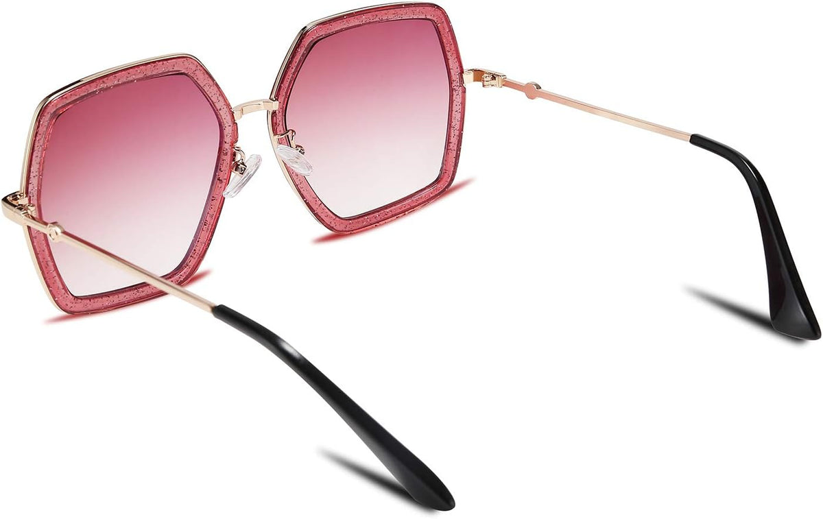 ÉÌƷͼƬ 38 | B08C7TTTDN | FEISEDY Women Large Hexagon Inspired Sunglasses Fashion Irregular Design Style Geometric B2503