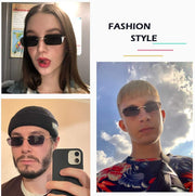 ÉÌƷͼƬ 28 | B0CY2Q4VW1 | FEISEDY Rimless Sunglasses Y2K Retro Small Narrow Rectangle Shades B2643