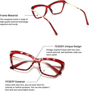 ÉÌƷͼƬ 31 | B07FR6SSY6 | FEISEDY Cat Eye Glasses Frame Clear Lenses Lightweight Eyewear for Women B2440