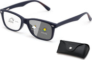 Matte Deep Blue / 53 Millimeters | B0GKNC1WQN | FEISEDY Blue Light Blocking Photochromic Glasses UV400 Protection B1264