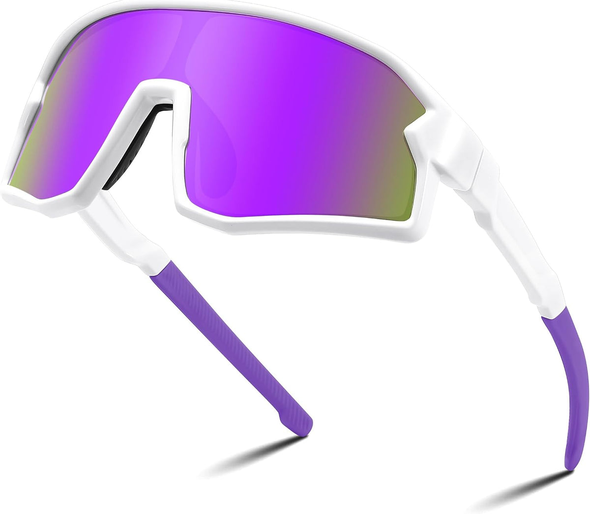 White Frame Purple Mirrored Lens / Small | B0D73H7RPZ | FEISEDY Kids Sunglasses Polarized Youth Baseball Sunglasses Sports Cycling Glasses for Boys Girls Age 4-8 B0183