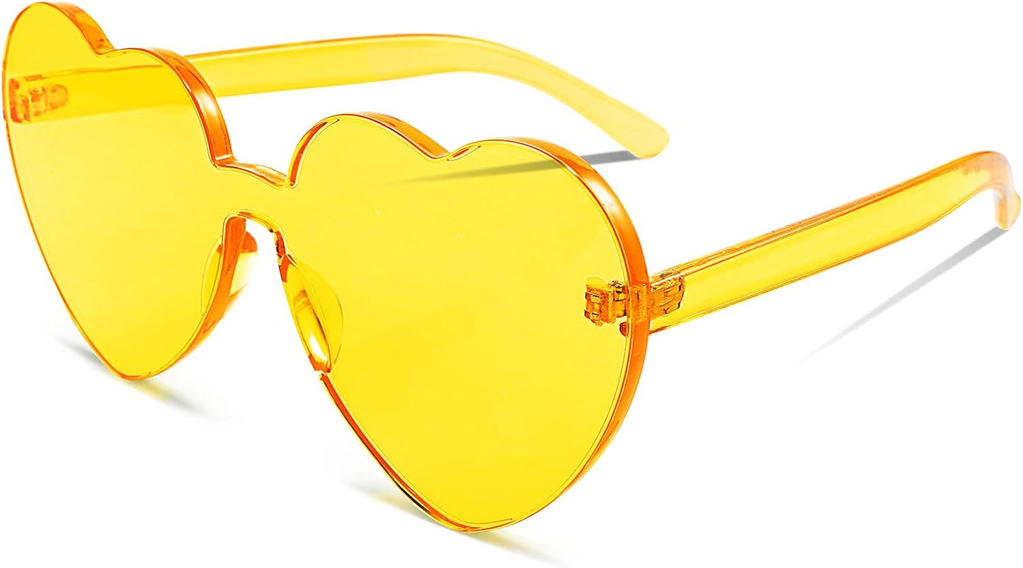 商品图片 35 | B07BLKHDRH | FEISEDY Thick Heart Sunglasses Rimless Heart Shaped Sun Glasses Women Fashion Love Glasses B2419