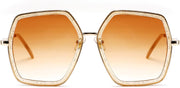 ÉÌƷͼƬ 32 | B08C7TTTDN | FEISEDY Women Large Hexagon Inspired Sunglasses Fashion Irregular Design Style Geometric B2503