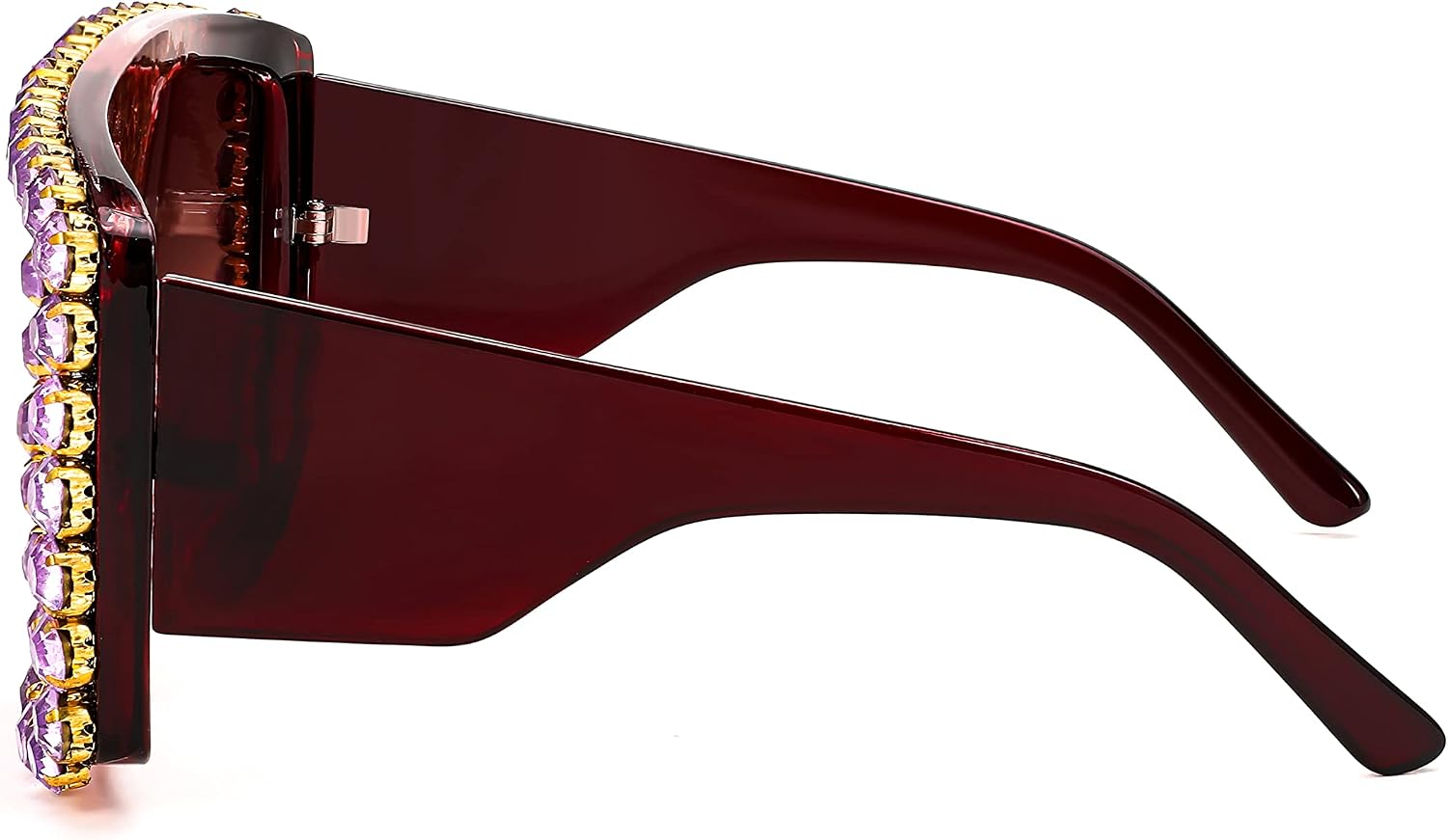 商品图片 10 | B09YHJ846J | FEISEDY Square Diamond Sunglasses for Women Retro Fashion Shiny Rhinestone Sun Glasses B2916