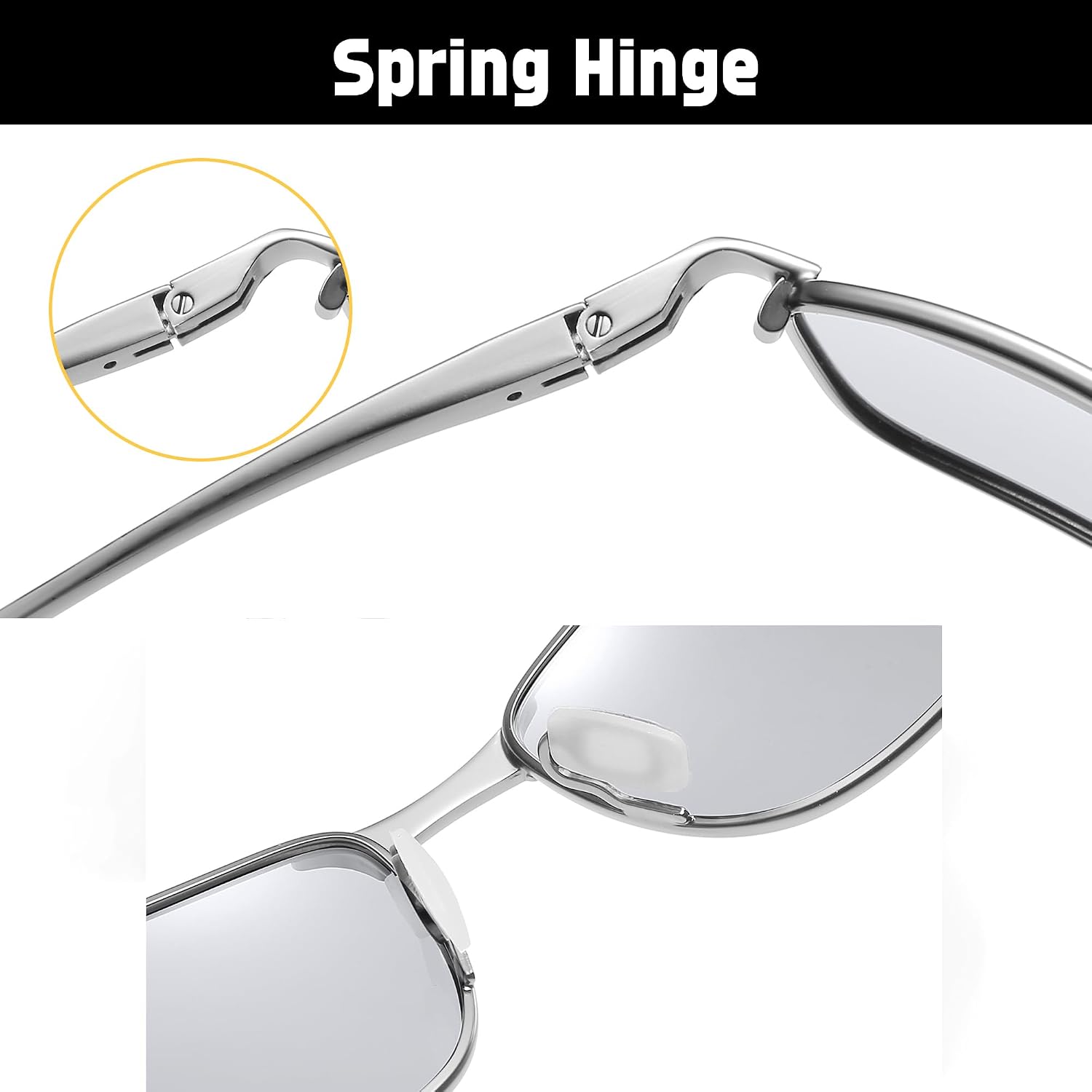 商品图片 46 | B07GSRV2H5 | FEISEDY Rectangle Polarized Square Sunglasses for Men Women B2444