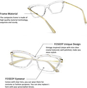 ÉÌƷͼƬ 4 | B07FR6SSY6 | FEISEDY Cat Eye Glasses Frame Clear Lenses Lightweight Eyewear for Women B2440