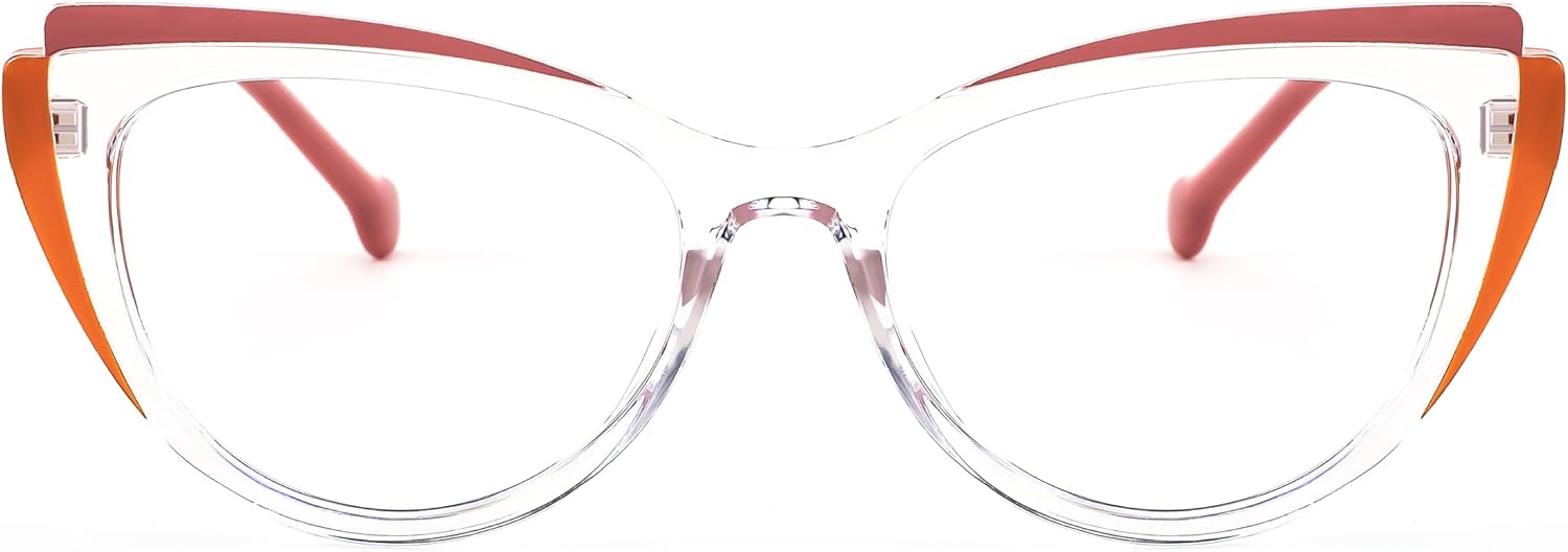 商品图片 17 | B0CGNLZQFZ | FEISEDY Women Cateye Blue Light Blocking Glasses Fake Nerd Clear Computer Eyewear TR Fashion Frame B0040
