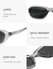 ÉÌƷͼƬ 25 | B0GLGJQXJW | FEISEDY Y2K Bug Eye Cat Eye Oval Sunglasses for Women Men B0407