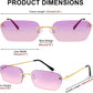 商品图片 39 | B0CY2Q4VW1 | FEISEDY Rimless Sunglasses Y2K Retro Small Narrow Rectangle Shades B2643