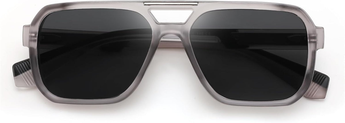 ÉÌƷͼƬ 15 | B0GLG5HZ1L | FEISEDY Retro Square Aviator Sunglasses for Men Women B0390