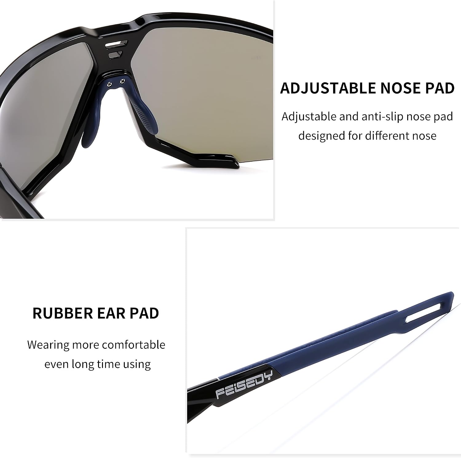商品图片 23 | B0DN1MVJHV | FEISEDY Polarized Cycling Glasses Sports Sunglasses for Women Men Youth, Running Hiking Baseball Glasses B0215