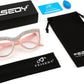 商品图片 15 | B0BLH5NHK8 | FEISEDY Diamond Blue Light Blocking Glasses Cat Eye Rhinestone Women Oversized Anti Eyestrain Computer Glasses Frame B2358