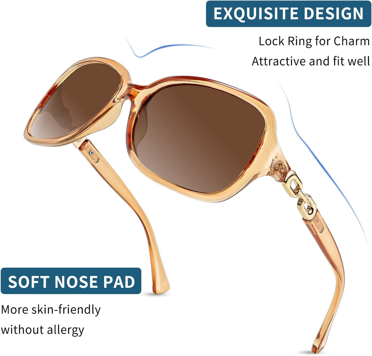 ÉÌƷͼƬ 43 | B08LPZDDKZ | FEISEDY Womens Polarized Sunglasses Square Wraparound Shades UV400 Mirrored Trendy Sun Glasses for Women B2526