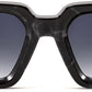 商品图片 3 | B0CHMMTXNK | FEISEDY Retro Rectangle Sunglasses Trendy Chunky Square Sun Glasses for Women Men UV400 Protection B0073