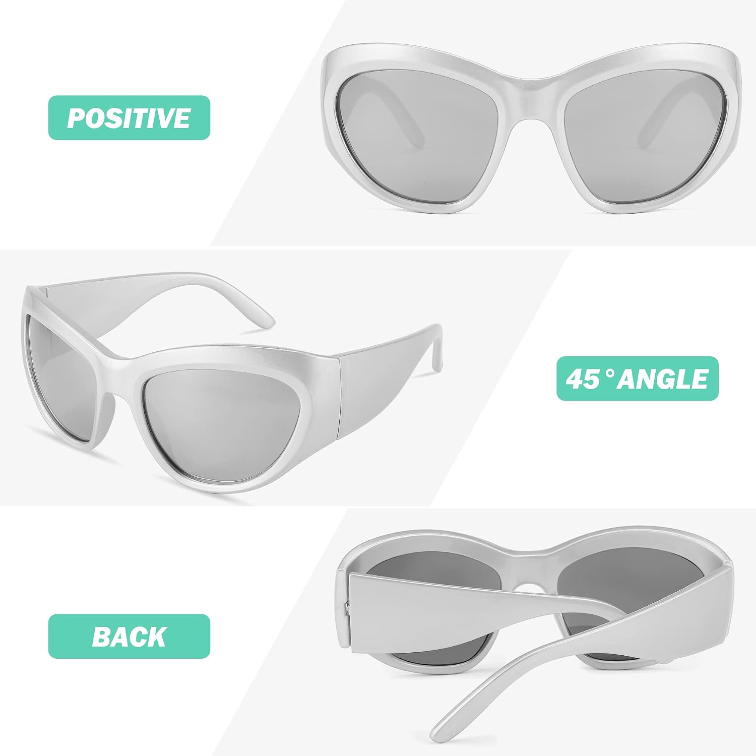 商品图片 12 | B0BQBWYZF6 | FEISEDY Trendy Y2k Sunglasses Women Men Oversized Shield Sunglasses Fashion Wrap Around Futuristic Glasses B2359