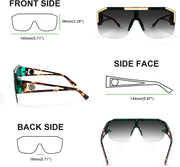 ÉÌƷͼƬ 3 | B09L4V27YS | FEISEDY Square Oversized Sunglasses for Men Women Flat Top B2765