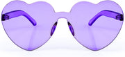 Purple | B07BLM9XSH | FEISEDY Thick Heart Sunglasses Rimless Heart Shaped Sun Glasses Women Fashion Love Glasses B2419
