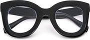 Black Frame / 3.0 x | B0BGPJPK2X | FEISEDY Retro Oversized Blue Light Blocking Reading Glasses Thick Frame Anti Glare Digital Eyestrain Readers B2980