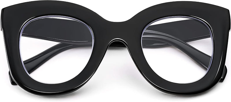 Black Frame / 3.0 x | B0BGPJPK2X | FEISEDY Retro Oversized Blue Light Blocking Reading Glasses Thick Frame Anti Glare Digital Eyestrain Readers B2980